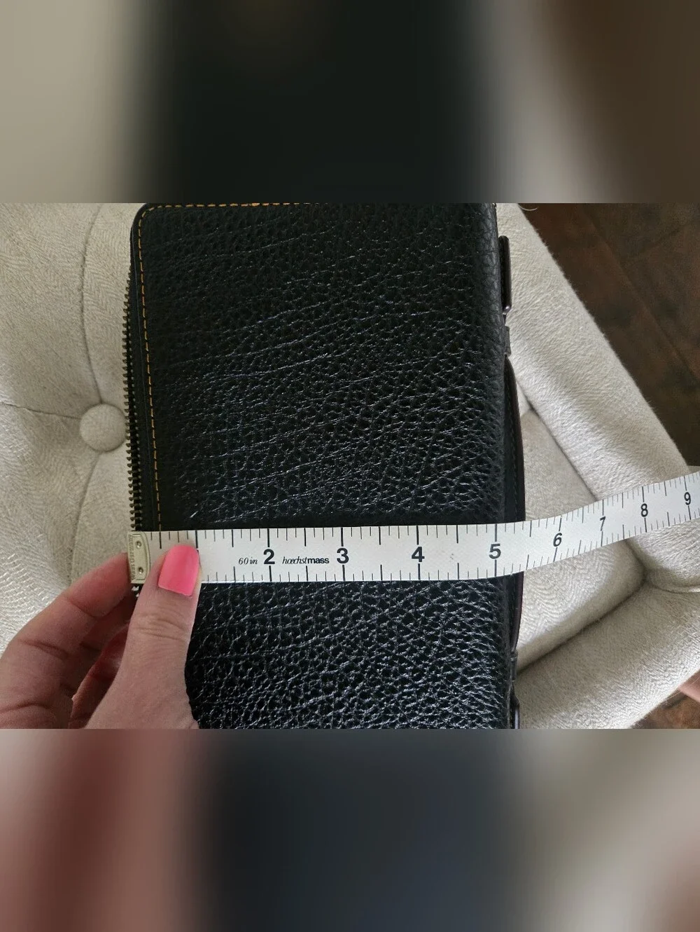 NWOT Coach Black Vintage Huge Leather Men's Zip Wallet